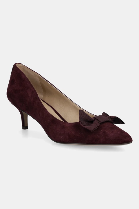 Lauren Ralph Lauren szpilki zamszowe Adrienne Bow kolor fioletowy 802980116003 - zdjęcie produktu nr 1