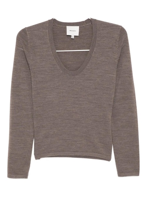 Reformation BENJI Merino top - Brown - zdjęcie produktu nr 1