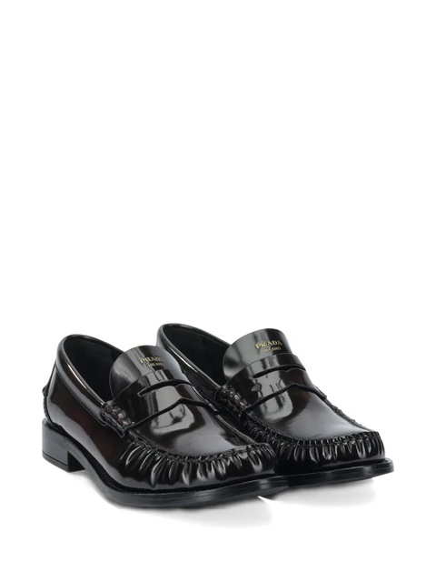 Prada logo-debossed loafers - Black - zdjęcie produktu nr 2