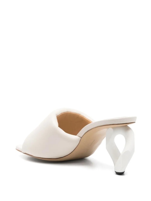 JW Anderson 70mm Chain-heel leather sandals - Neutrals - zdjęcie produktu nr 2