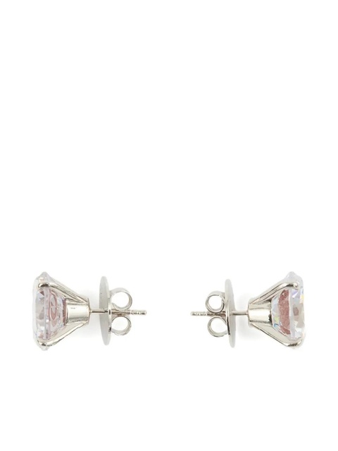 MM6 Maison Margiela swirl heart-patterned stud earrings - Silver - zdjęcie produktu nr 1