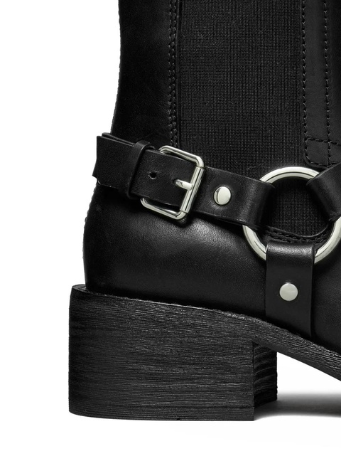 Tory Burch buckle-strap ring detail boots - Black - zdjęcie produktu nr 2