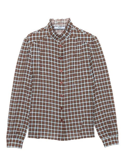 Prada checked shirt - Brown - zdjęcie produktu nr 1