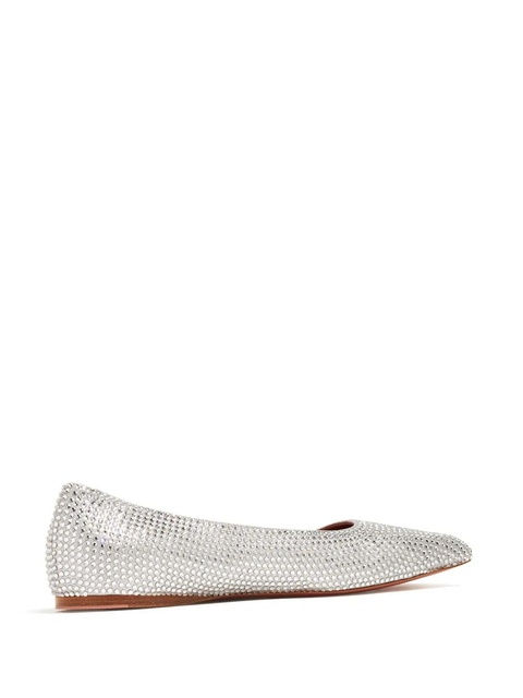 Amina Muaddi Ane crystal-embellished ballerina shoes - Silver - zdjęcie produktu nr 2