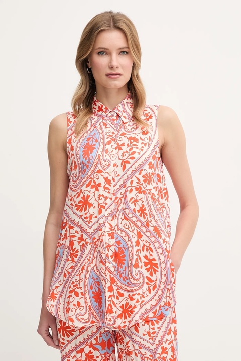 Marc Aurel koszula damska kolor pomarańczowy relaxed z kołnierzykiem klasycznym 6336-1003-24791 - zdjęcie produktu nr 1