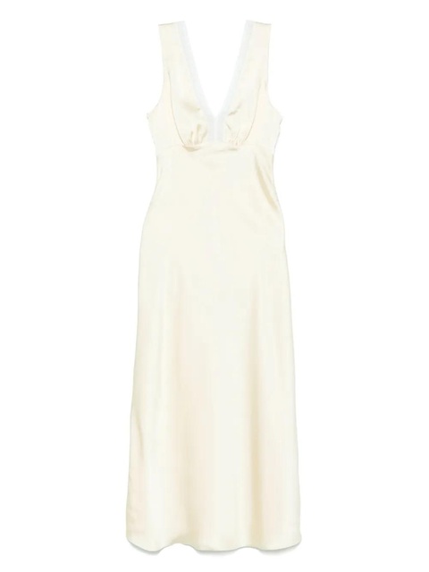 SANDRO satin midi dress - Yellow - zdjęcie produktu nr 1
