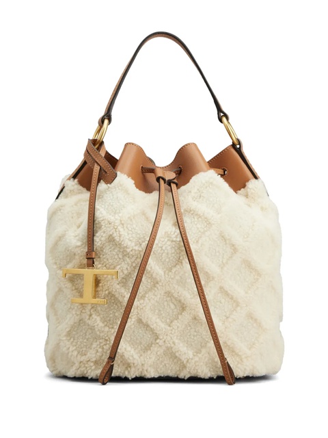 Tod's logo-charm bucket bag - White - zdjęcie produktu nr 1