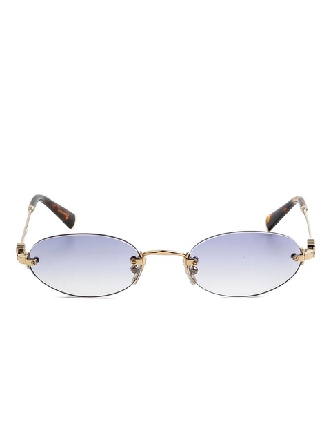 Miu Miu Eyewear oval-frame sunglasses - Gold - zdjęcie produktu nr 1