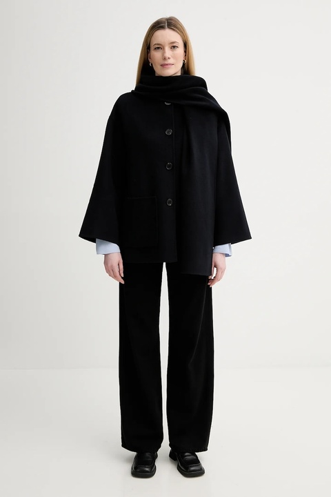 Marc O'Polo sweter bawełniany damski kolor niebieski lekki z półgolfem 600600660271 - zdjęcie produktu nr 1