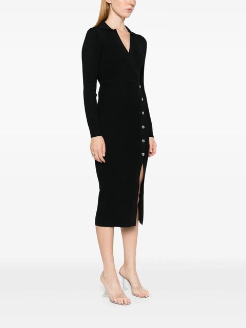 PINKO fine-ribbed midi dress - Black - zdjęcie produktu nr 2