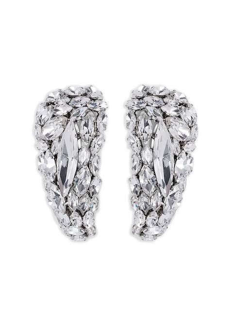 AREA crystal-cluster triangle earrings - Silver - zdjęcie produktu nr 1