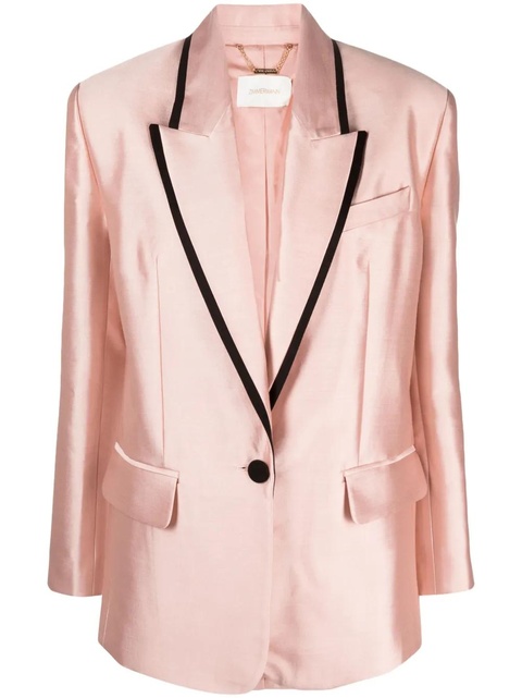 ZIMMERMANN contrasting-trim single-breasted blazer - Pink - zdjęcie produktu nr 1