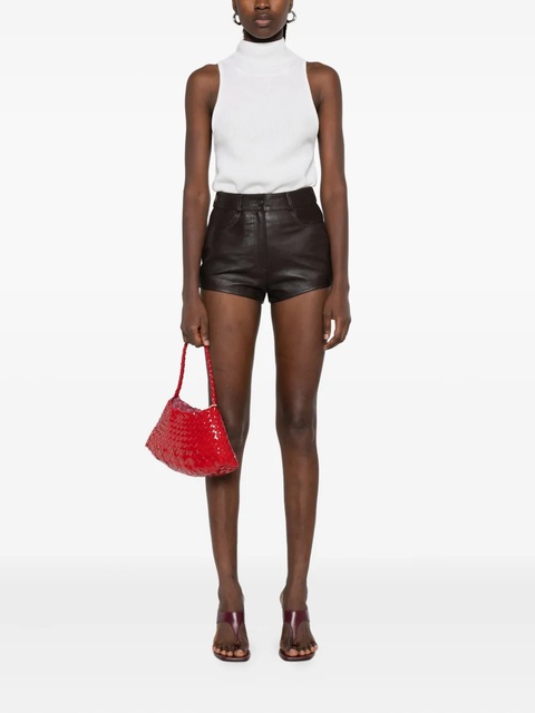 The Frankie Shop Loen leather pocket shorts - Brown - zdjęcie produktu nr 2