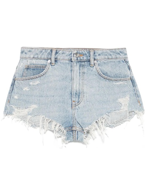 Alexander Wang rhinestoned frayed shorts - Blue - zdjęcie produktu nr 1