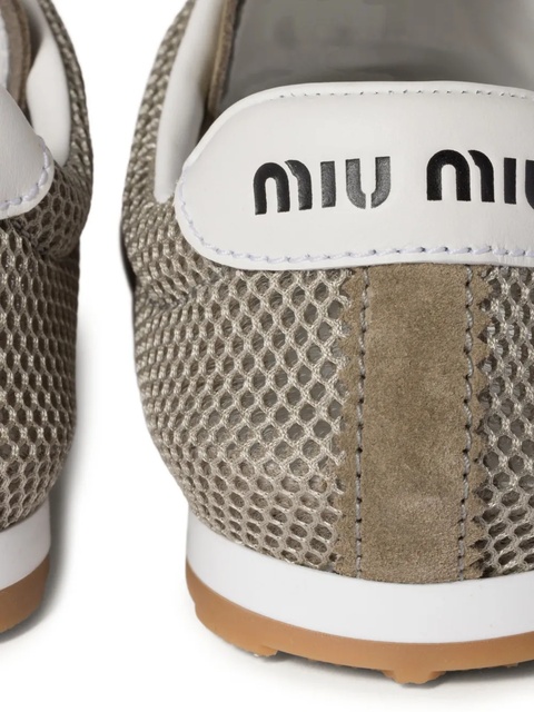 Miu Miu Plume mesh-panelled sneakers - Grey - zdjęcie produktu nr 2