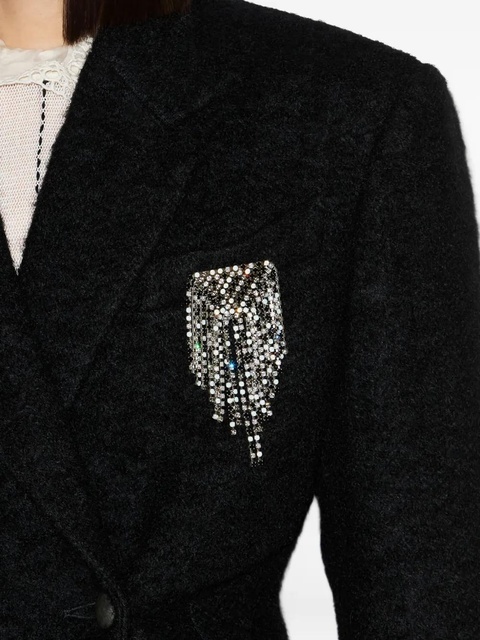 ISABEL MARANT Faye crystal-embellished brooch - Silver - zdjęcie produktu nr 2
