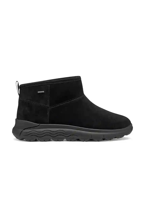 Geox botki zamszowe D SPHERICA 4X4 B ABX damskie kolor czarny na płaskim obcasie lekko ocieplone D5626B 00022 C9999 - zdjęcie produktu nr 1
