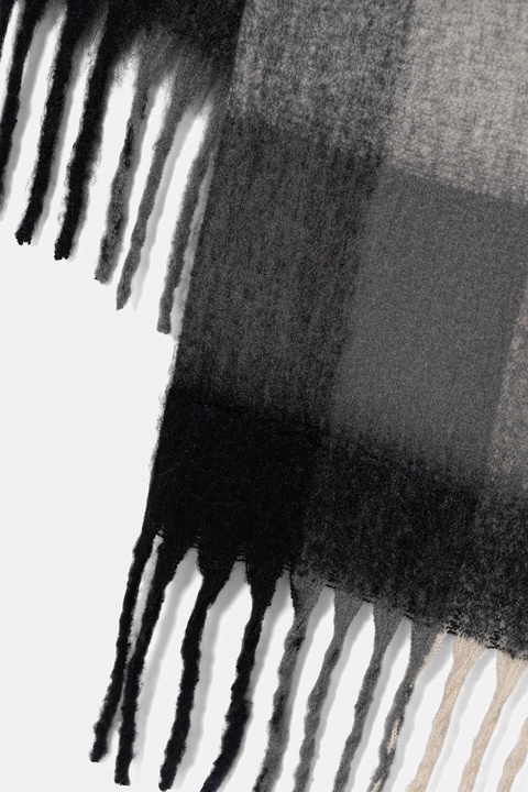 Sisley szalik damski kolor szary wzorzysty 6P1AWU02C - zdjęcie produktu nr 2