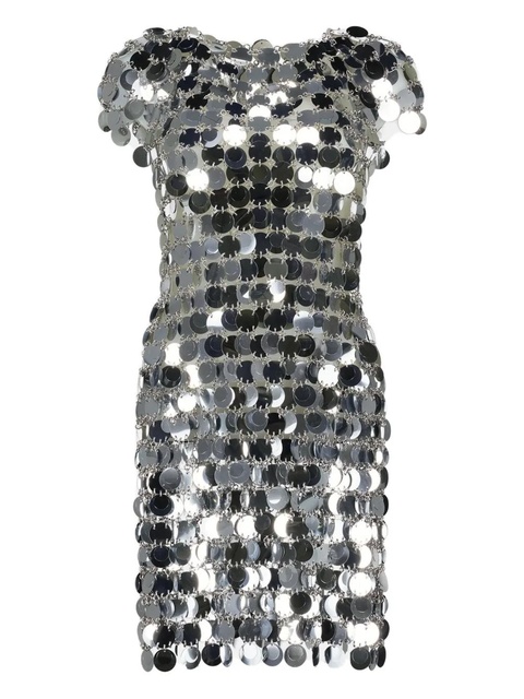 Rabanne Sparkle disc-embellished dress - Silver - zdjęcie produktu nr 1