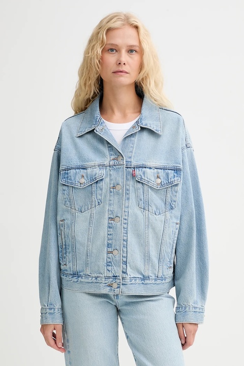 Levi's kurtka jeansowa kolor niebieski przejściowa A1743 - zdjęcie produktu nr 1