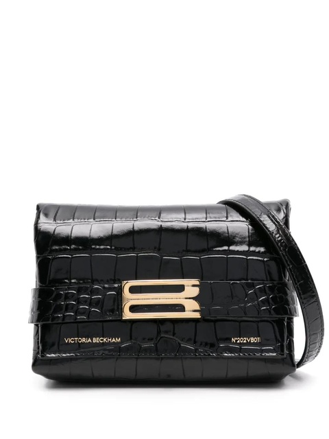 Victoria Beckham Frame embossed-crocodile crossbody bag - Black - zdjęcie produktu nr 1