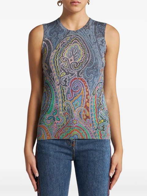 ETRO paisley-print top - Blue - zdjęcie produktu nr 2