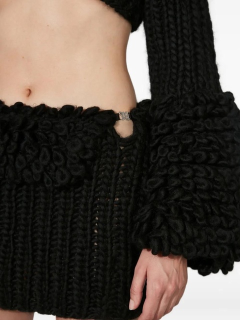 MISBHV knitted logo hardware mini skirt - Black - zdjęcie produktu nr 2