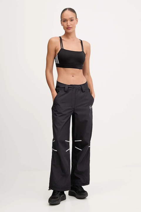 adidas by Stella McCartney spodnie treningowe damskie kolor czarny szerokie high waist JW2687 - zdjęcie produktu nr 1