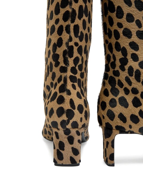 KHAITE 55mm Ona animal-print boots - Neutrals - zdjęcie produktu nr 1