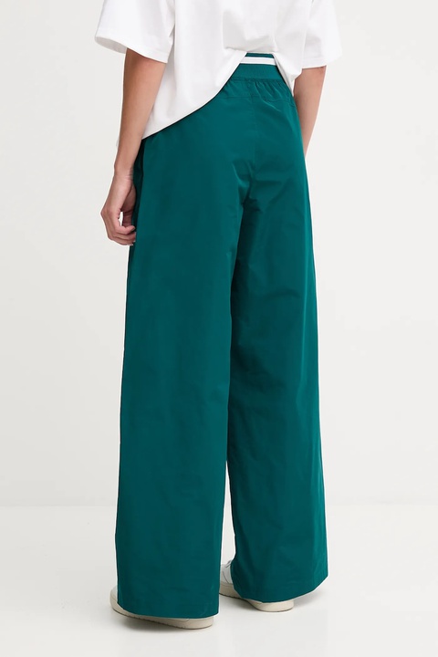 Calvin Klein Jeans spodnie damskie kolor zielony szerokie high waist LV044D609G - zdjęcie produktu nr 2