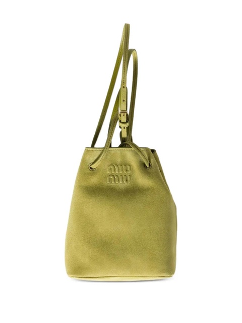Miu Miu suede tote bag - Green - zdjęcie produktu nr 1