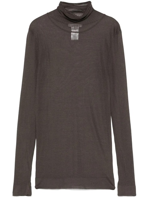 LEMAIRE fine-ribbed sweater - Brown - zdjęcie produktu nr 1