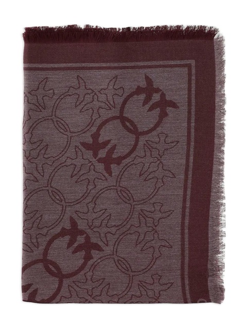 PINKO love-birds fringed scarf - Purple - zdjęcie produktu nr 2