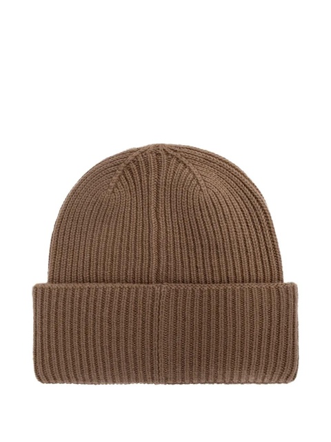 Max Mara Mmretina ribbed embroidered-initial beanie - Brown - zdjęcie produktu nr 2