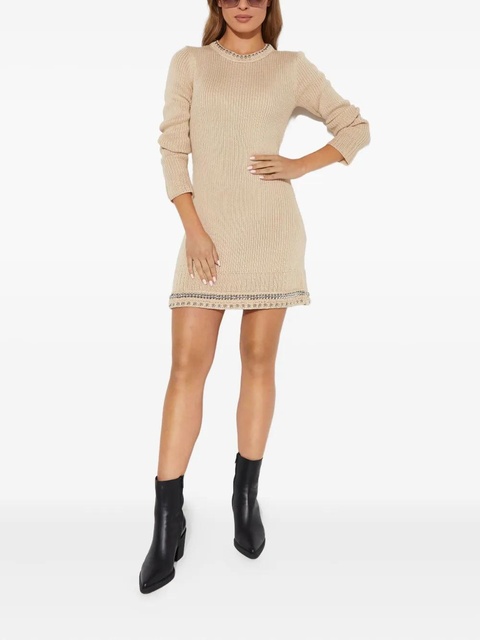 Rabanne long sleeve mini dress - Neutrals - zdjęcie produktu nr 1