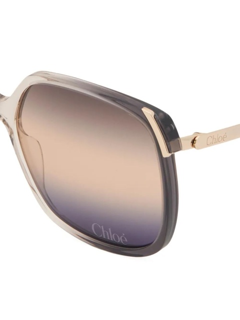 Chloé geometric frame sunglasses - Grey - zdjęcie produktu nr 1