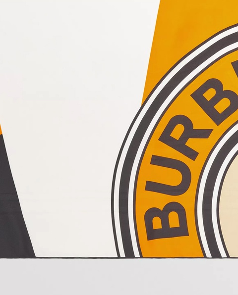 BURBERRY - Jedwabna chusta w geometryczny wzór - zdjęcie produktu nr 1