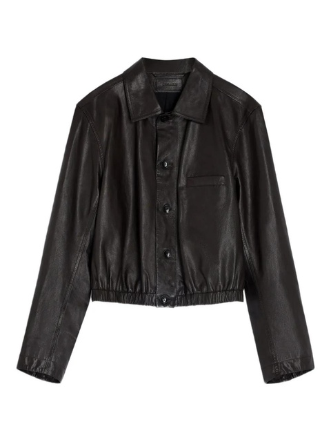 LEMAIRE buttoned-up elasticated leather jacket - Brown - zdjęcie produktu nr 1