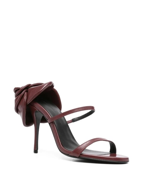Magda Butrym bow-embellished leather sandals - Red - zdjęcie produktu nr 2