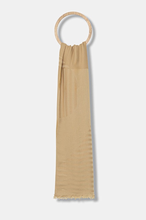 Weekend Max Mara chusta LUGLIO damski kolor beżowy wzorzysta 2525546024600 - zdjęcie produktu nr 2