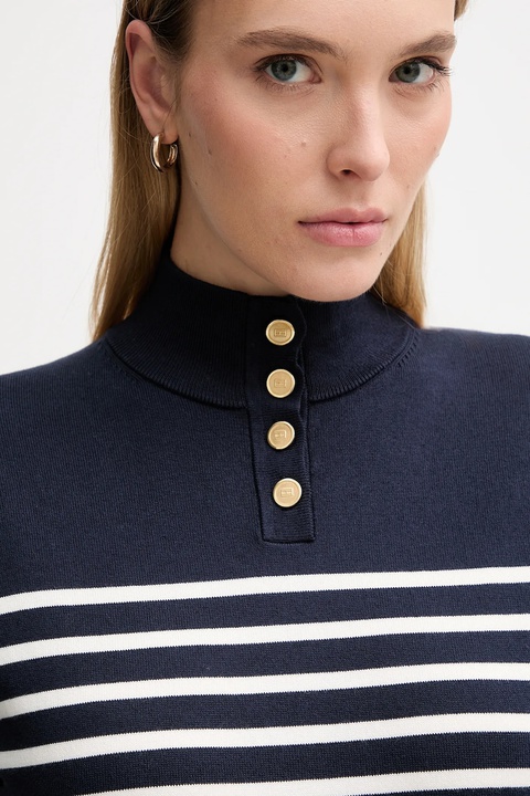 Tommy Hilfiger sweter damski kolor granatowy lekki WW0WW47467 - zdjęcie produktu nr 2
