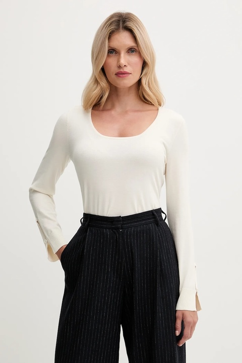 United Colors of Benetton sweter damski kolor beżowy lekki 1W2AD10E5 - zdjęcie produktu nr 1