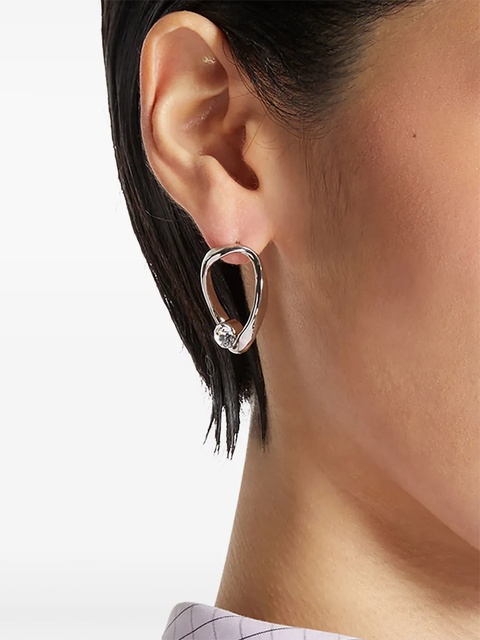 DRIES VAN NOTEN oval hoop earrings - Silver - zdjęcie produktu nr 1