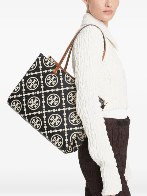 Tory Burch T Monogram Contrast tote bag - Black - zdjęcie produktu nr 2