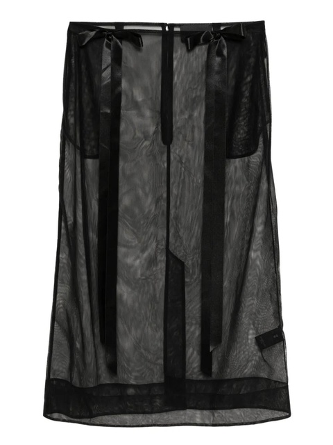 Simone Rocha ribbon-embellished skirt - Black - zdjęcie produktu nr 1