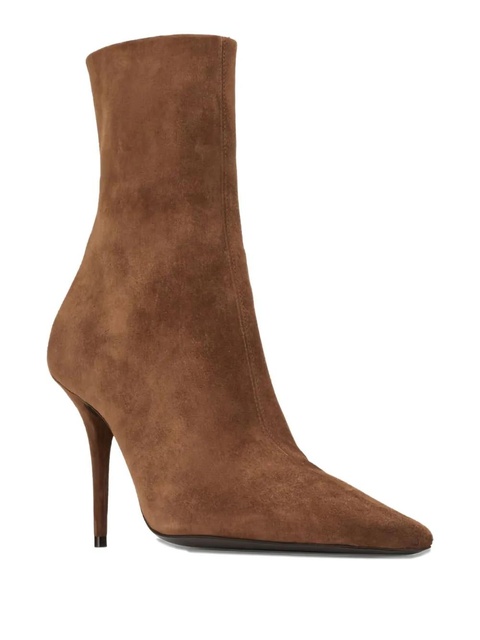 Saint Laurent 90mm Ashley suede boots - Brown - zdjęcie produktu nr 2