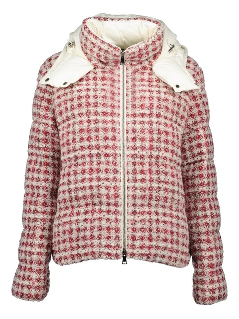 Moncler tweed puffer jacket - Red - zdjęcie produktu nr 1