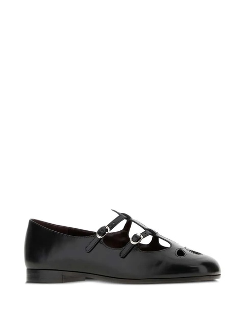 Tory Burch leather buckle flat pumps - Black - zdjęcie produktu nr 2