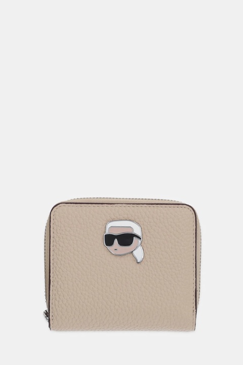 Karl Lagerfeld portfel IKON damski kolor beżowy A1W32126 - zdjęcie produktu nr 1