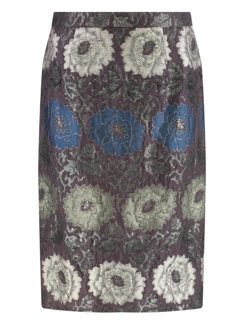 ETRO floral-brocade skirt - Purple - zdjęcie produktu nr 1